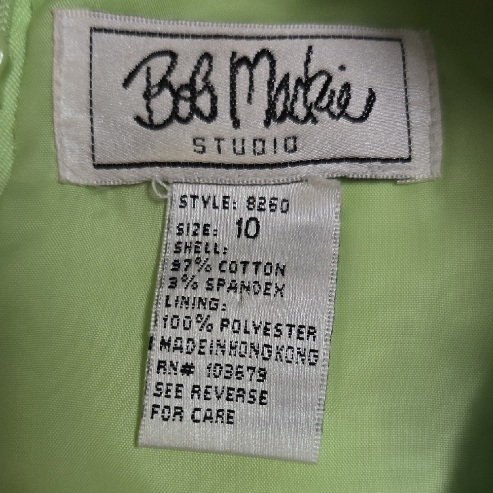 Bob Mackie Studio Lime Green Dress - Picture 2 of 11